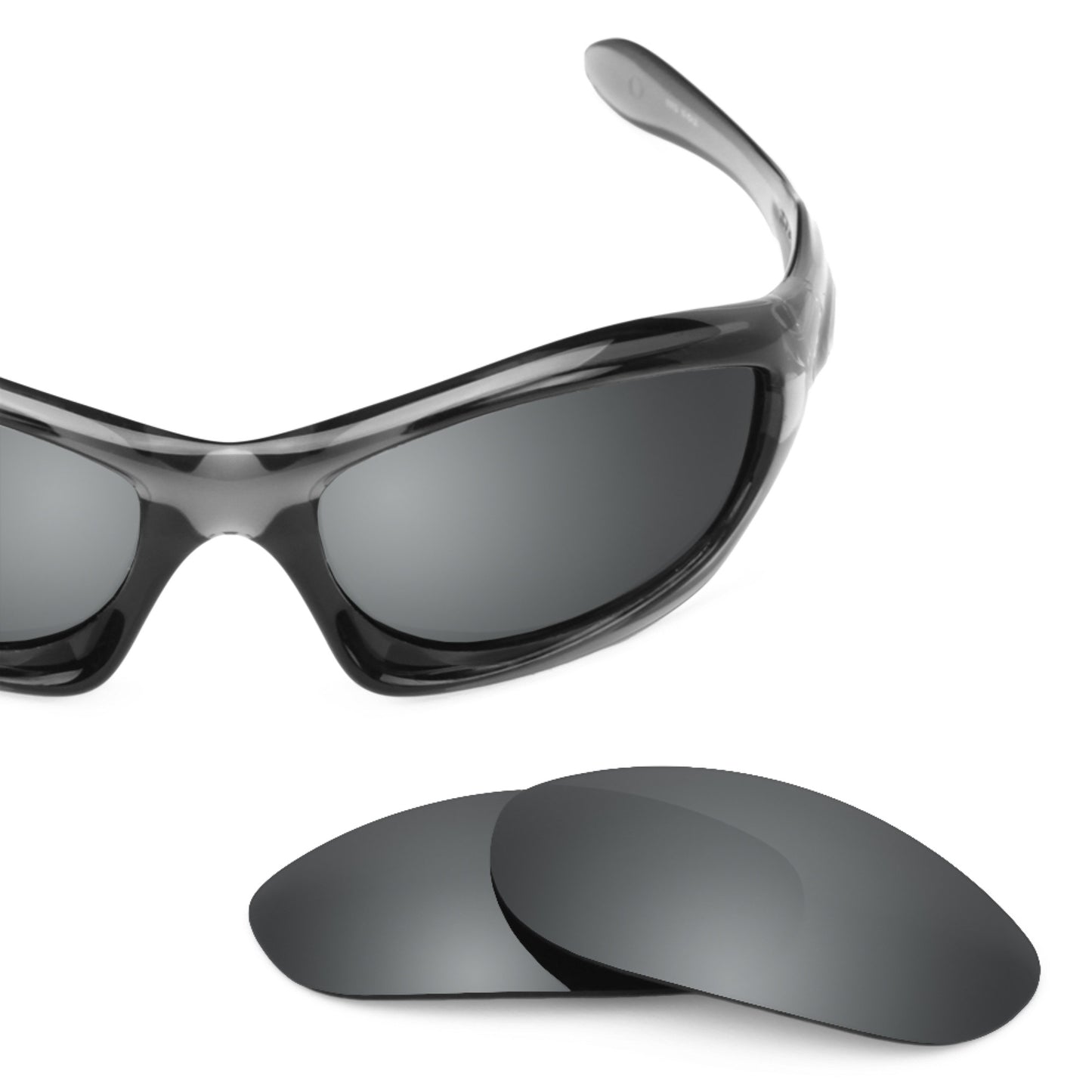 Oakley Monster Dog frame with Revant replacement Polarized Black Chrome lenses