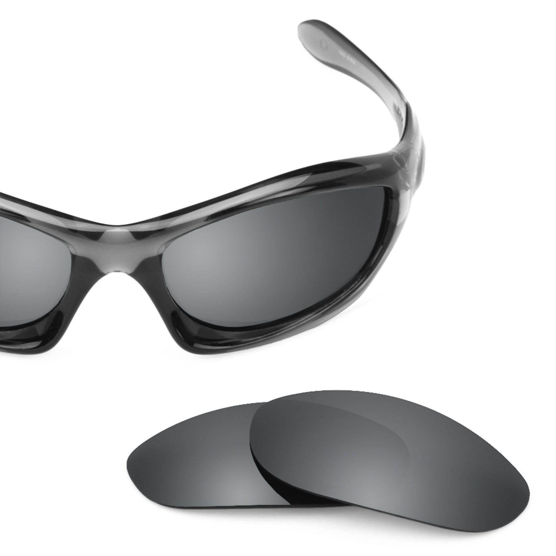 Oakley Monster Dog frame with Revant replacement Polarized Black Chrome lenses