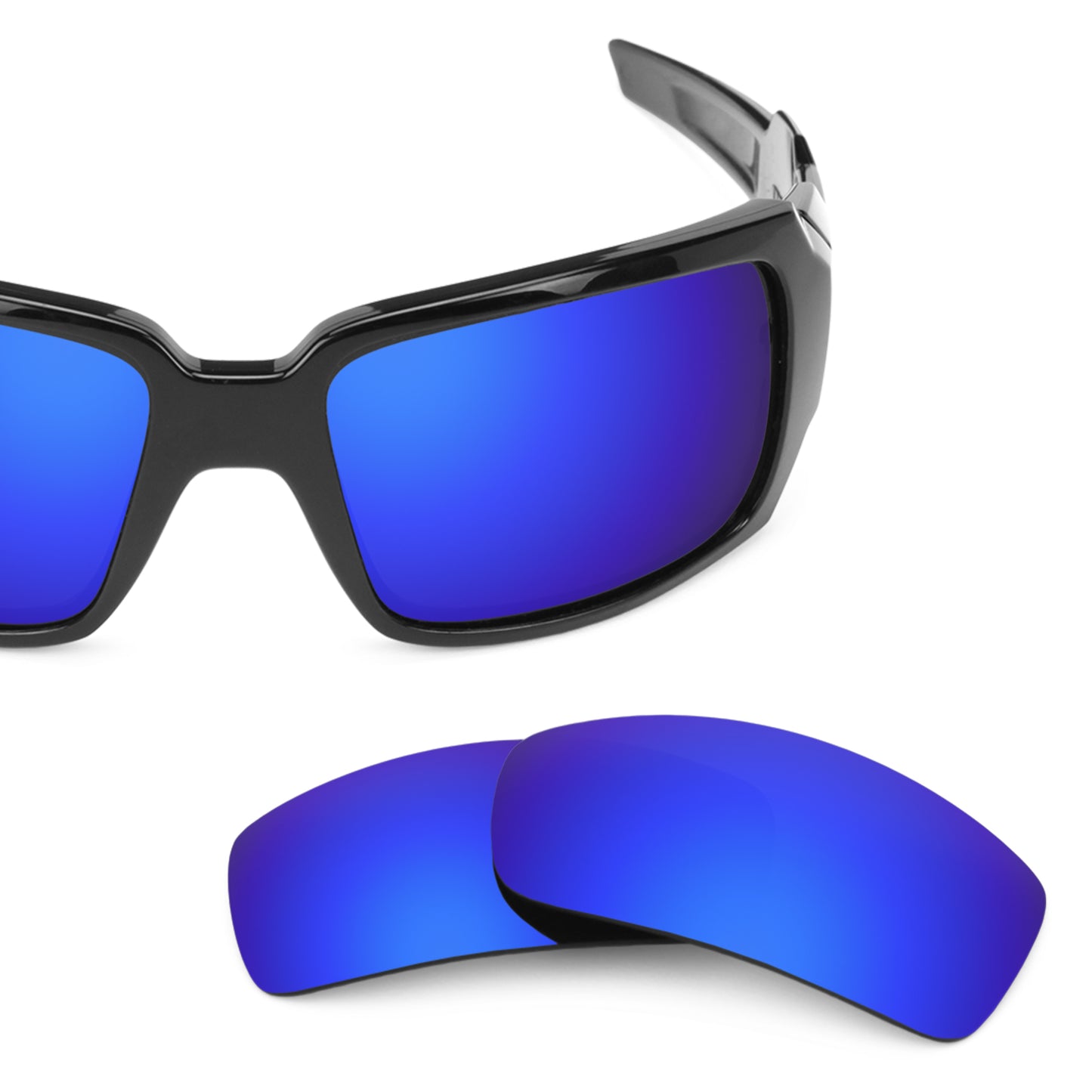 Oakley Oil Drum frame with Revant replacement Polarized Tidal Blue lenses