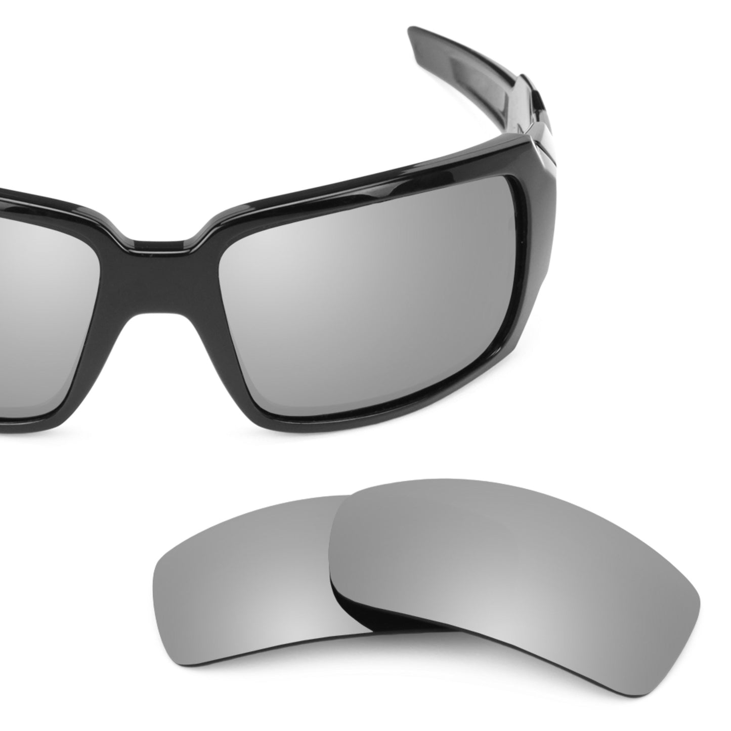 Oakley Oil Drum frame with Revant replacement Polarized Titanium lenses