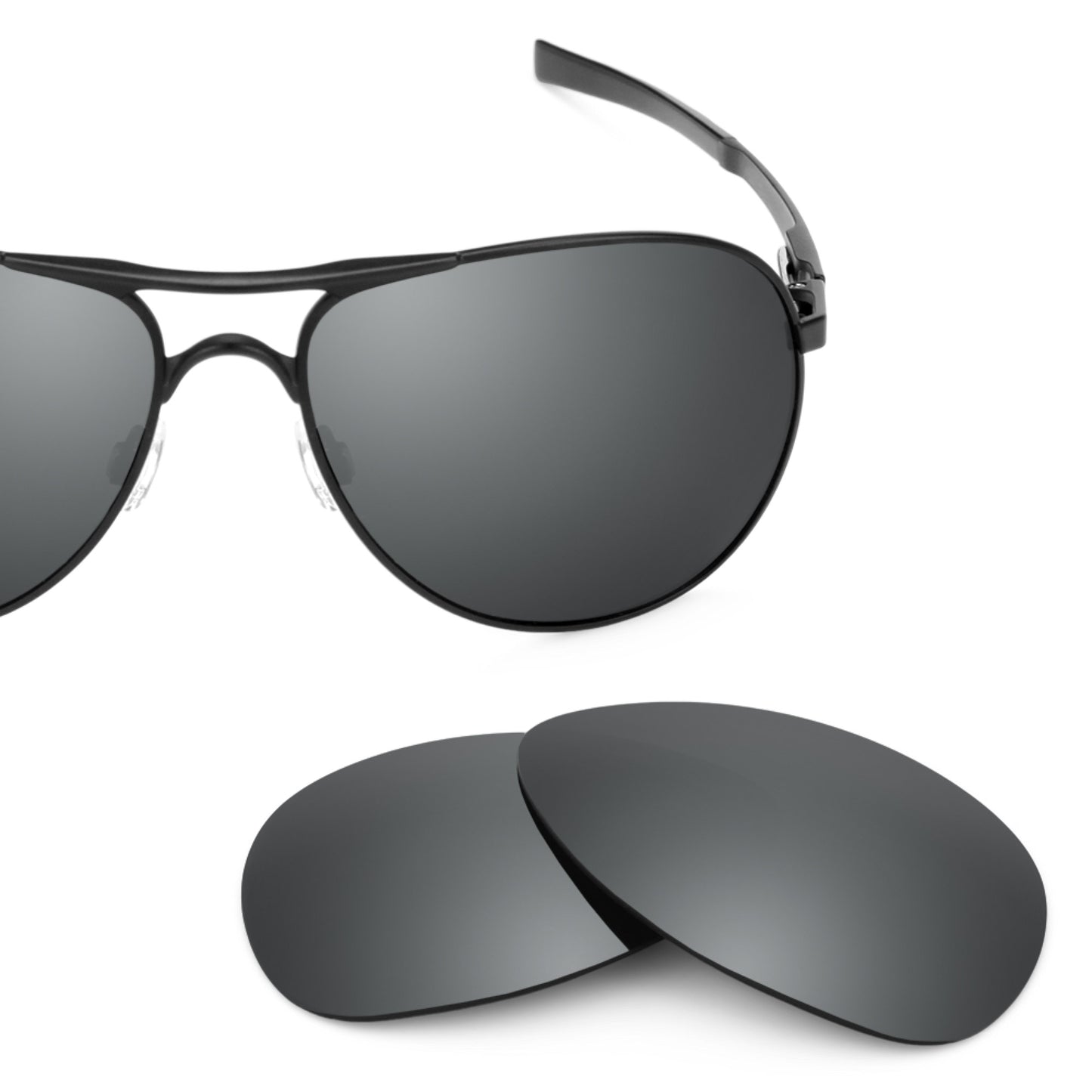 Oakley Plaintiff frame with Revant replacement Polarized Black Chrome lenses