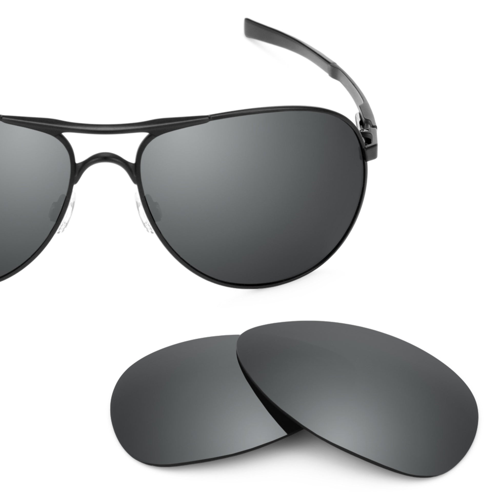 Oakley Plaintiff frame with Revant replacement Polarized Black Chrome lenses