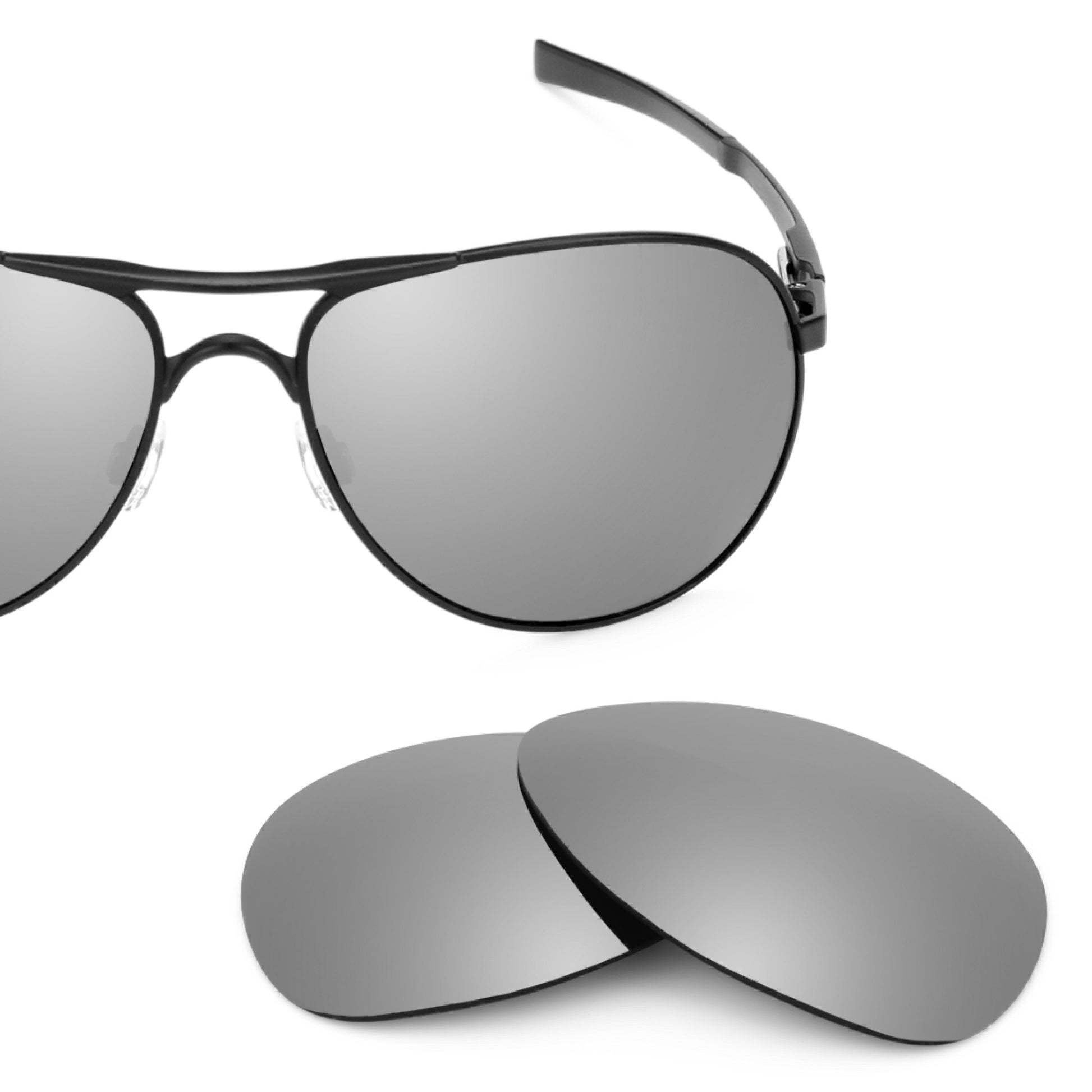 Oakley Plaintiff frame with Revant replacement Polarized Titanium lenses