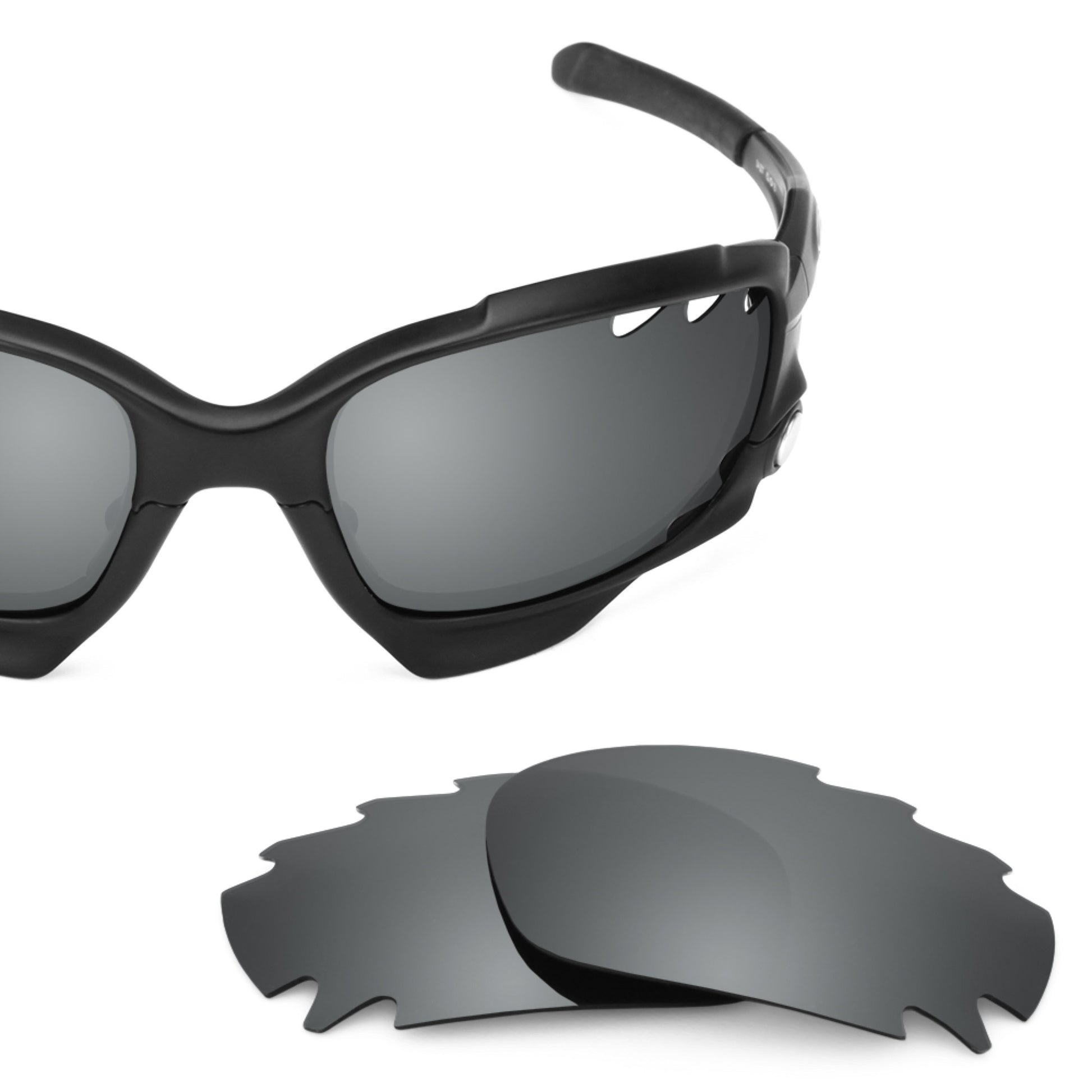 Oakley Racing Jacket Vented frame with Revant replacement Polarized Black Chrome lenses