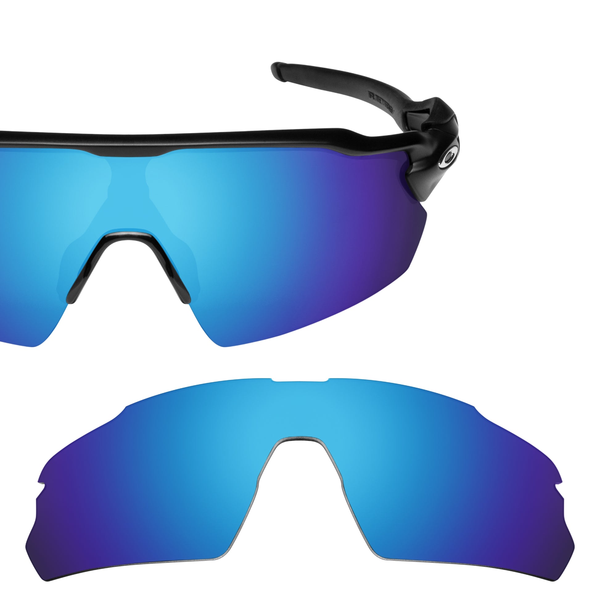 Oakley Radar EV Pitch frame with Revant replacement Polarized Ice Blue lenses