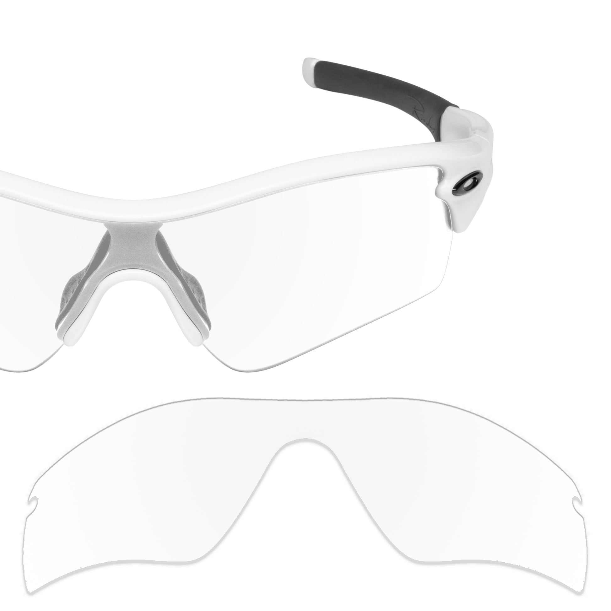 Oakley Radar Path (Low Bridge Fit) frame with Revant replacement Non-Polarized Crystal Clear lenses
