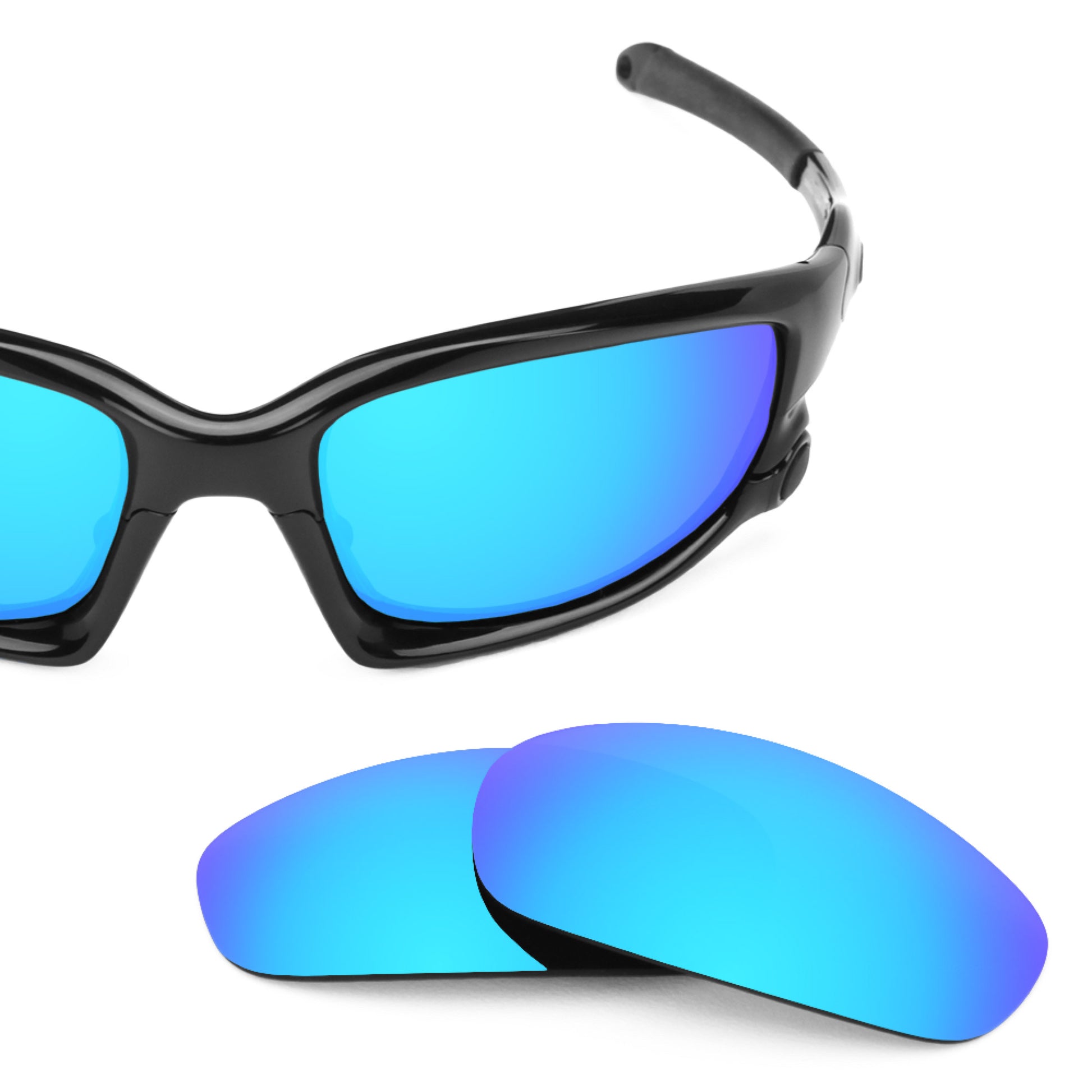 Oakley Split Jacket frame with Revant replacement Polarized Ice Blue lenses