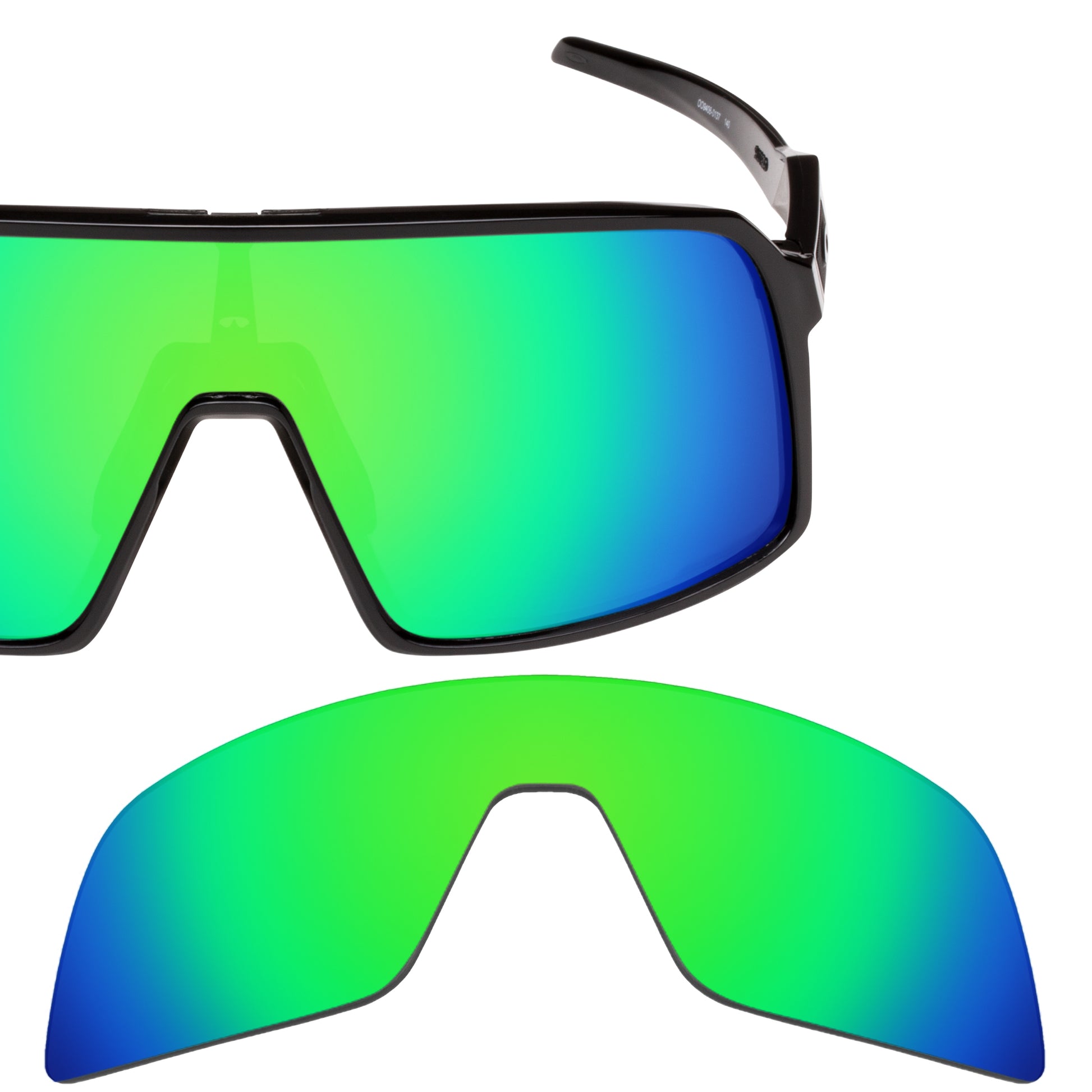 Oakley Sutro frame with Revant replacement Polarized Emerald Green lenses