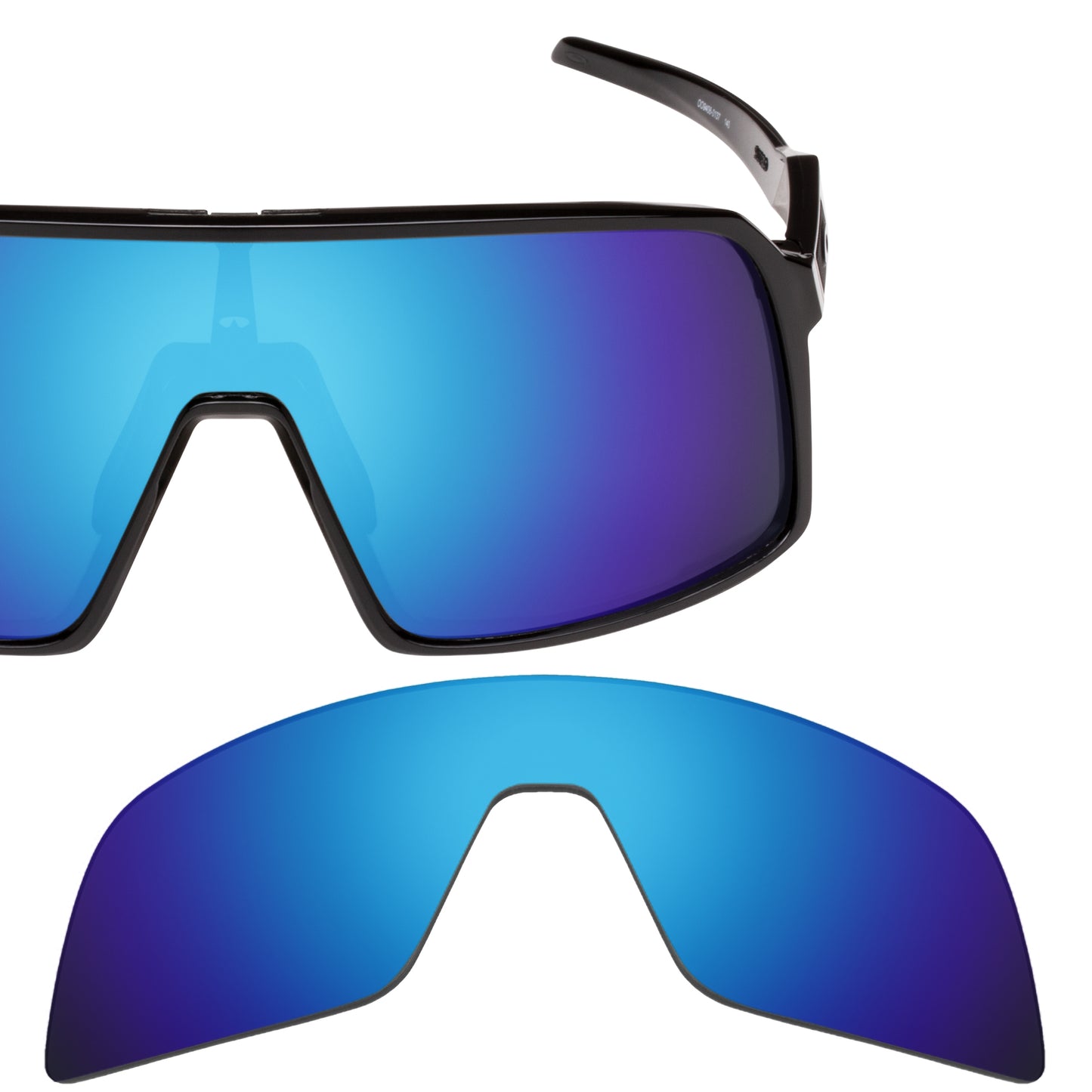 Oakley Sutro frame with Revant replacement Polarized Ice Blue lenses