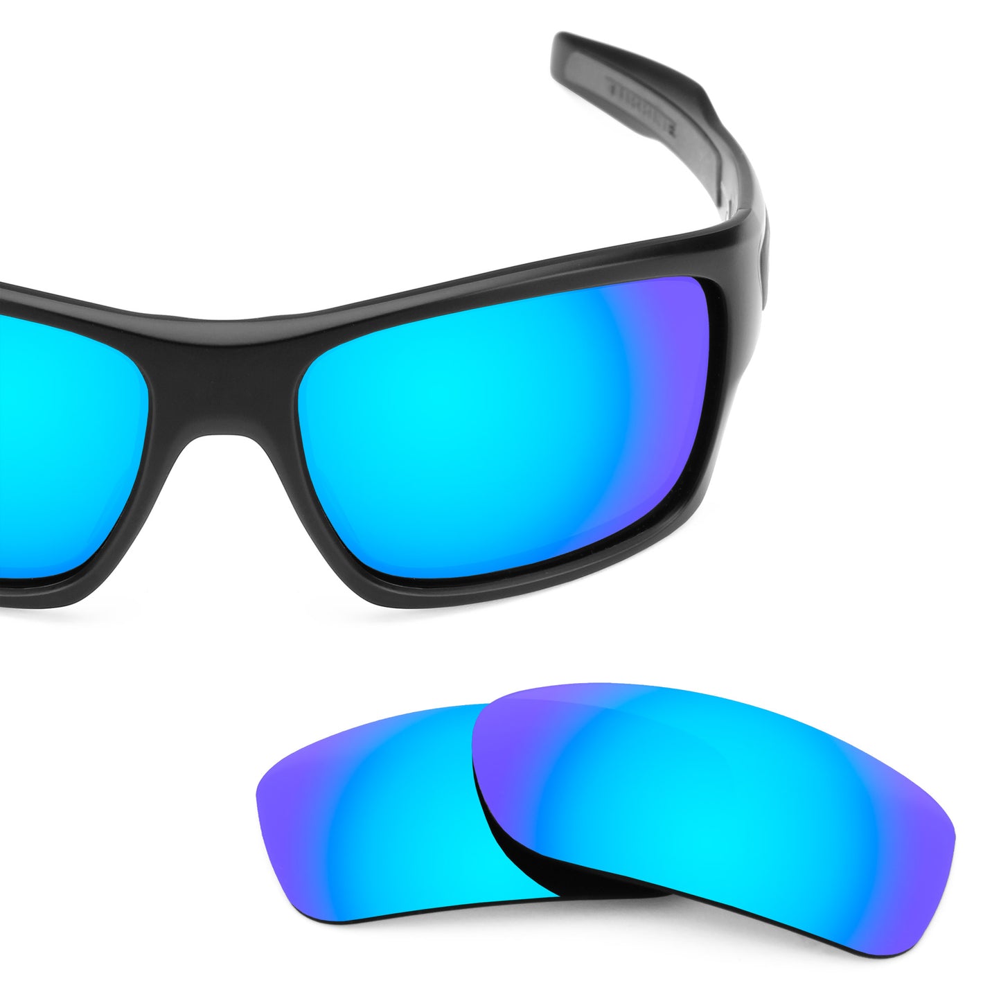 Oakley Turbine frame with Revant replacement Polarized Ice Blue lenses
