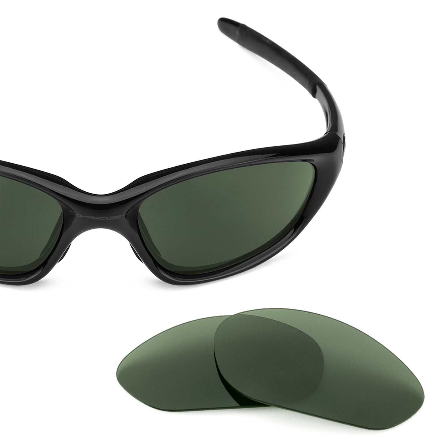 Oakley Twenty XX (2000) frame with Revant replacement Polarized Gray Green lenses