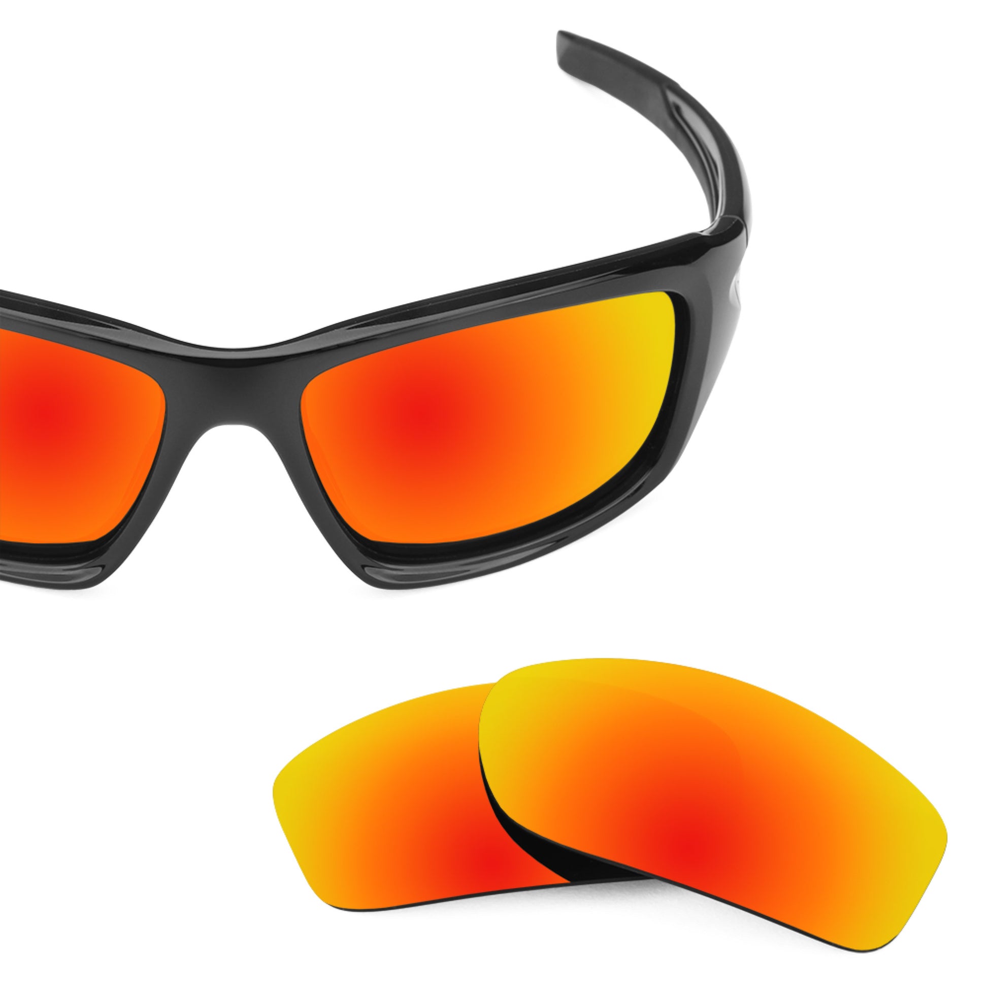 Oakley Valve frame with Revant replacement Polarized Fire Red lenses