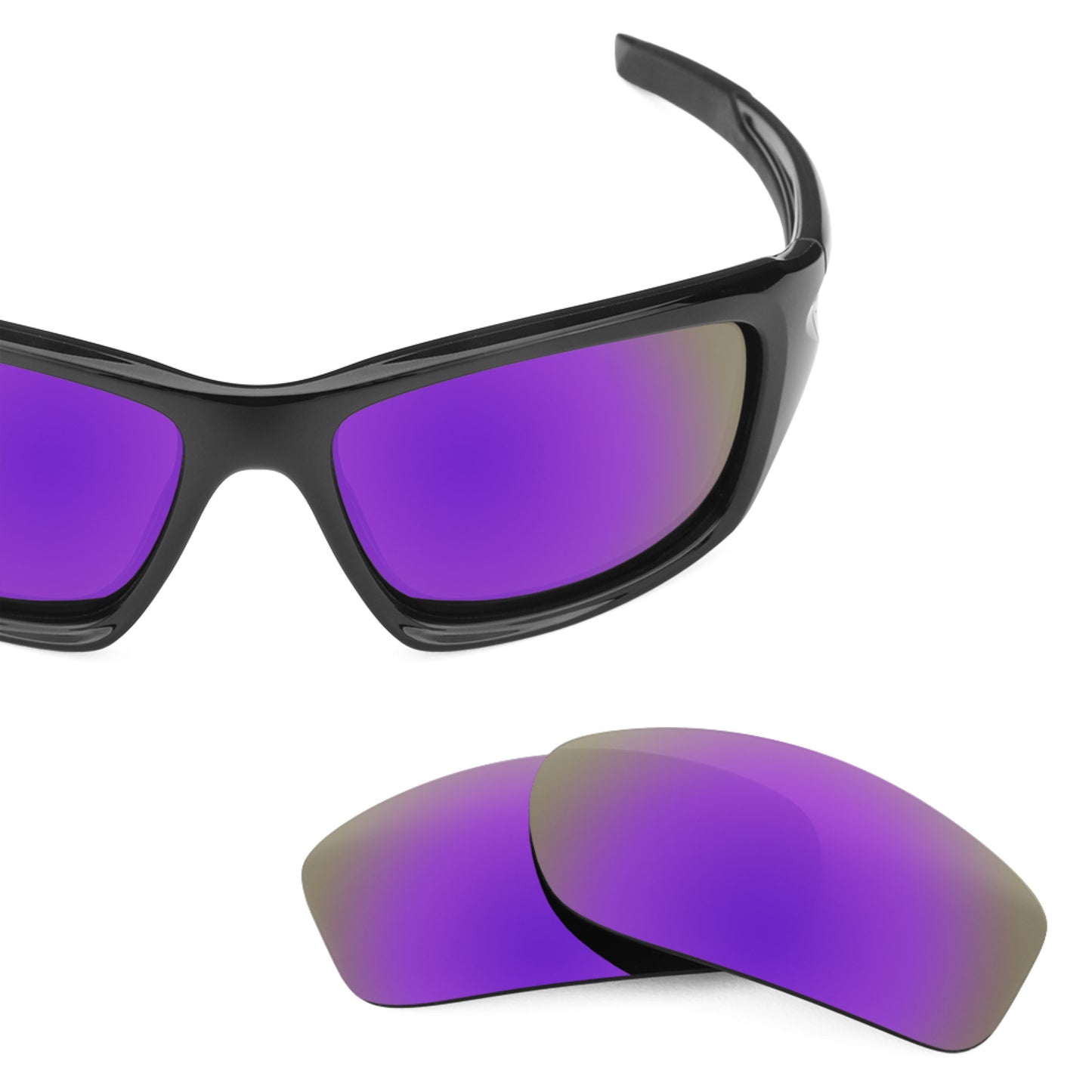 Oakley Valve frame with Revant replacement Polarized Plasma Purple lenses
