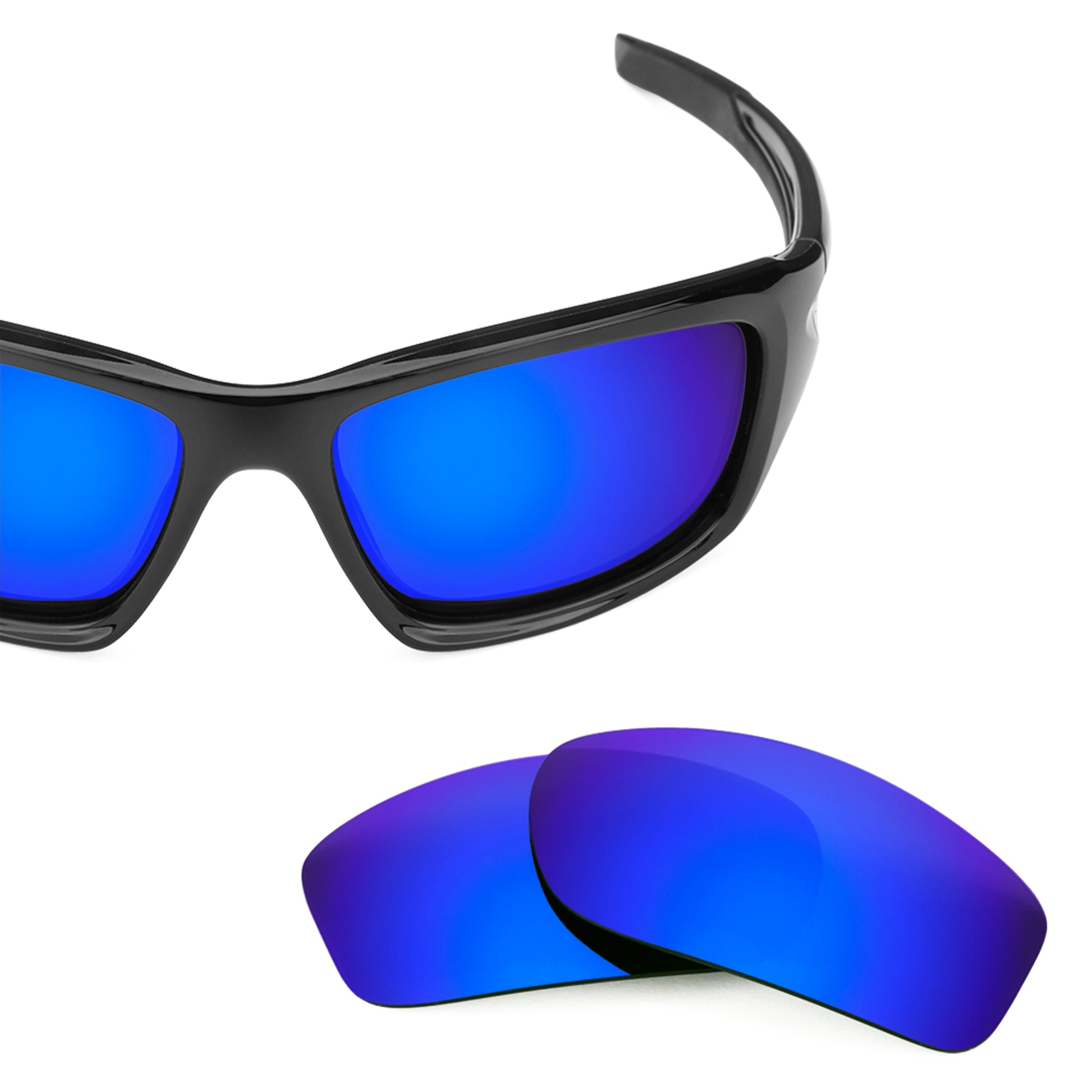 Oakley Valve frame with Revant replacement Polarized Tidal Blue lenses