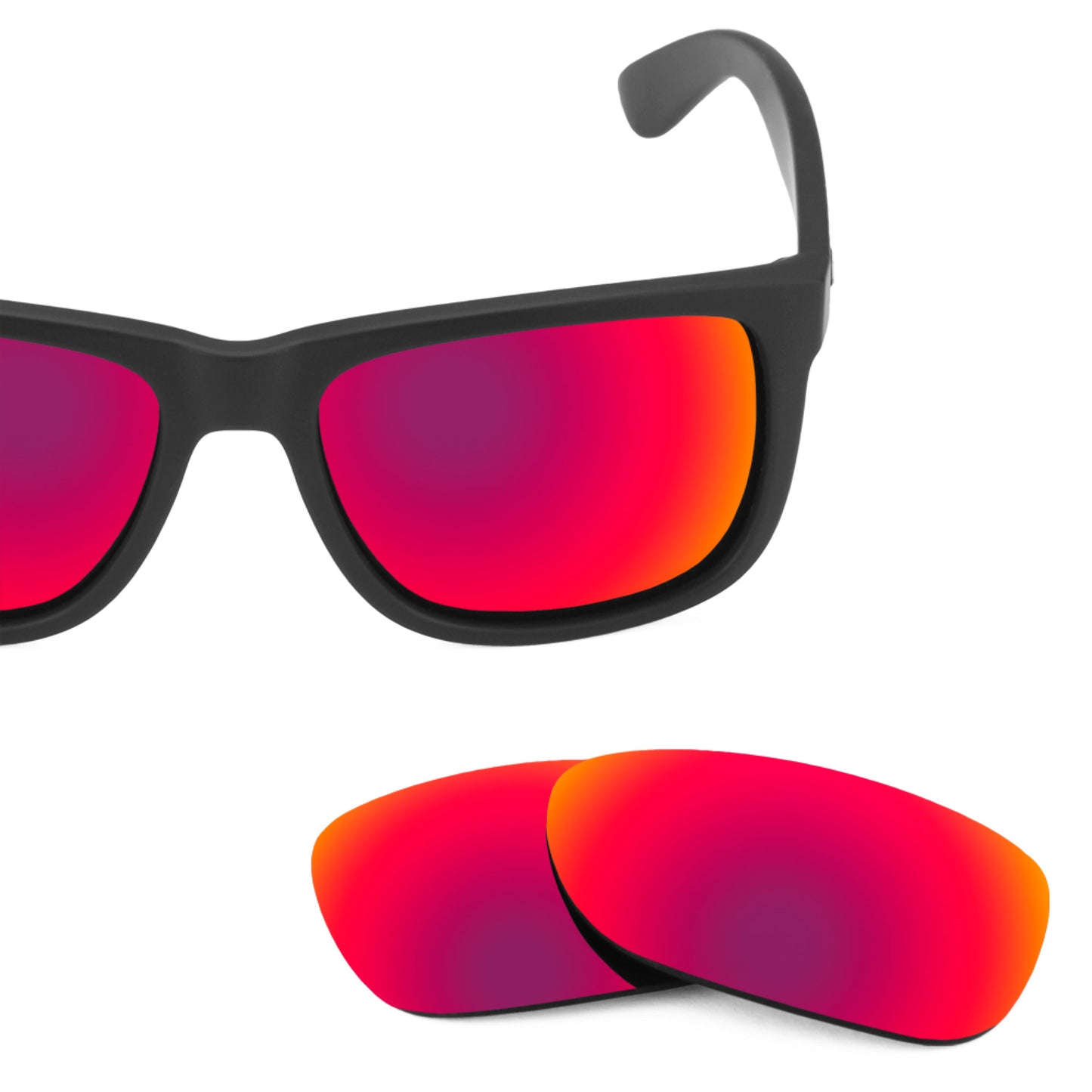 Ray-Ban Justin RB4165 54mm frame with Revant replacement Polarized Midnight Sun lenses