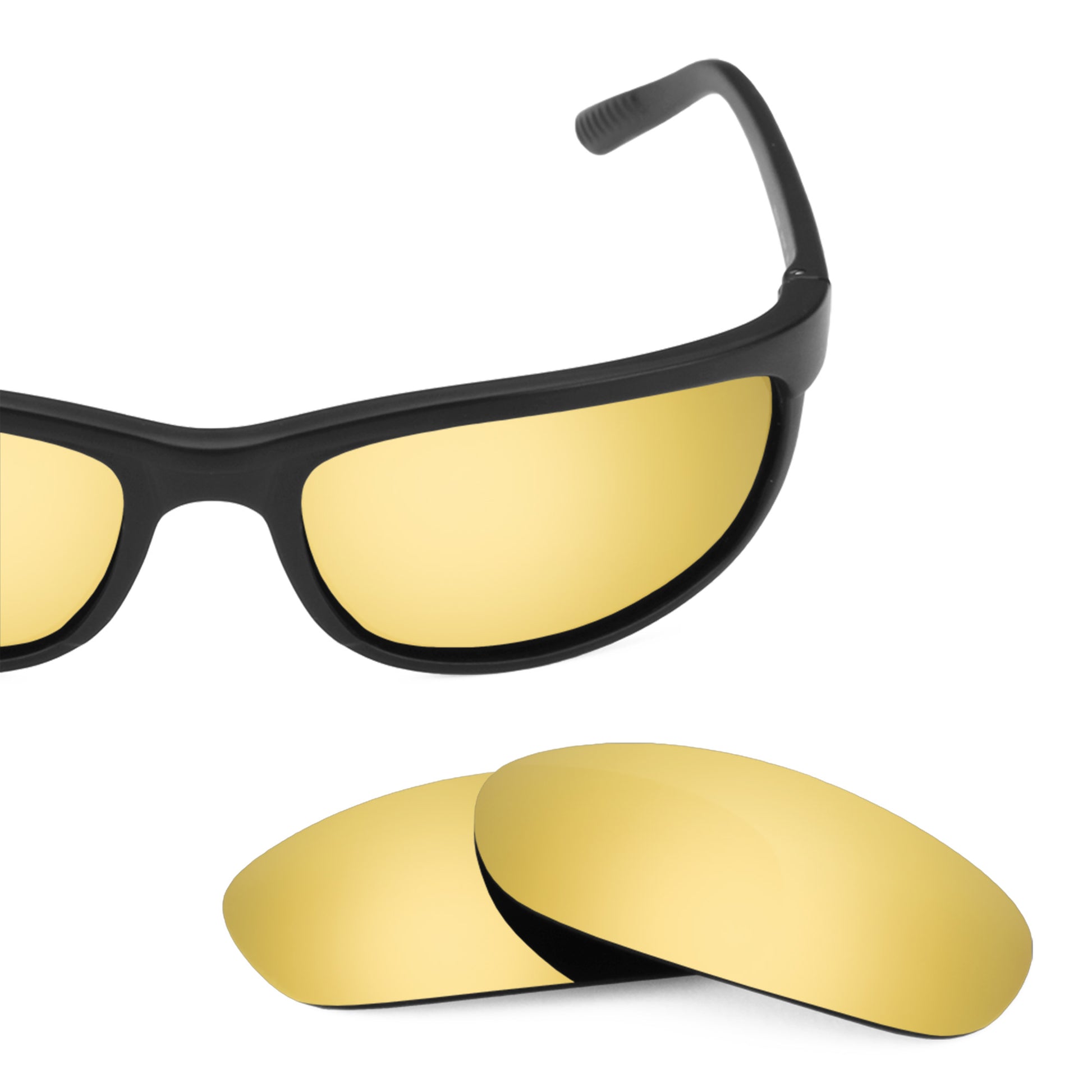 Ray-Ban Predator 2 RB2027 62mm frame with Revant replacement Polarized Flare Gold lenses