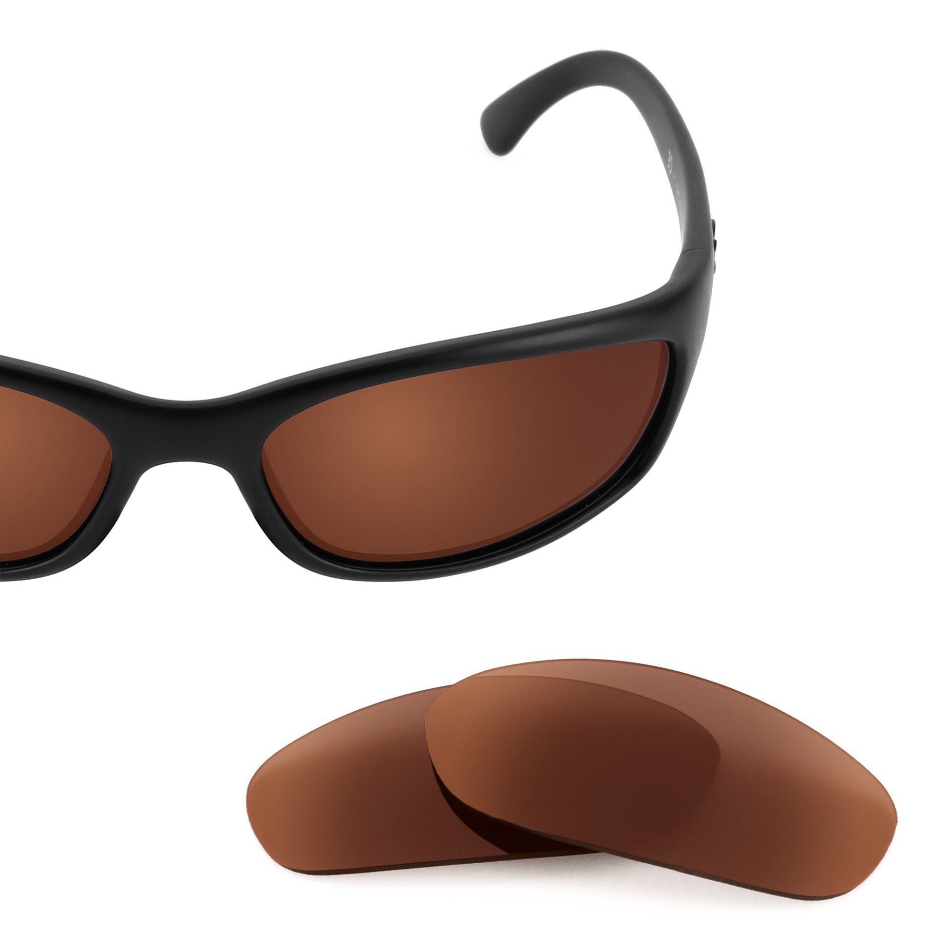 Ray-Ban RB4115 57mm frame with Revant replacement Polarized Dark Brown lenses