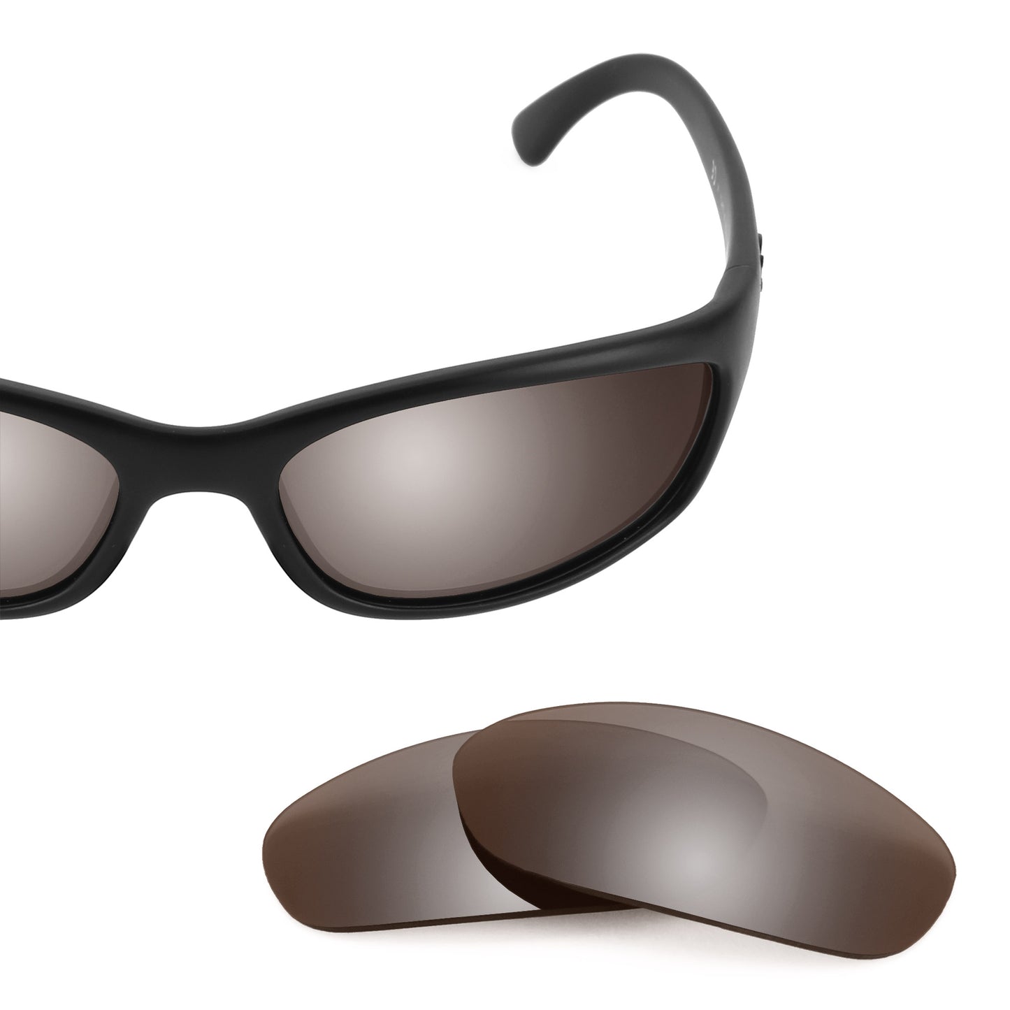 Ray-Ban RB4115 57mm frame with Revant replacement Polarized Flash Bronze lenses