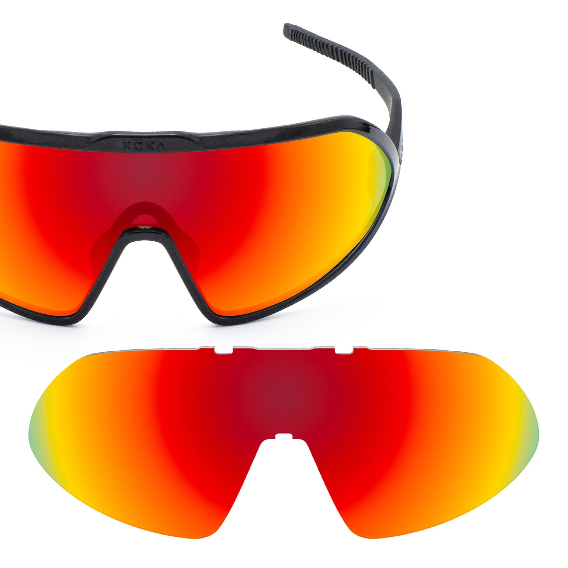 Revant replacement lenses for Roka Matador Polarized Mirrored Fire Red