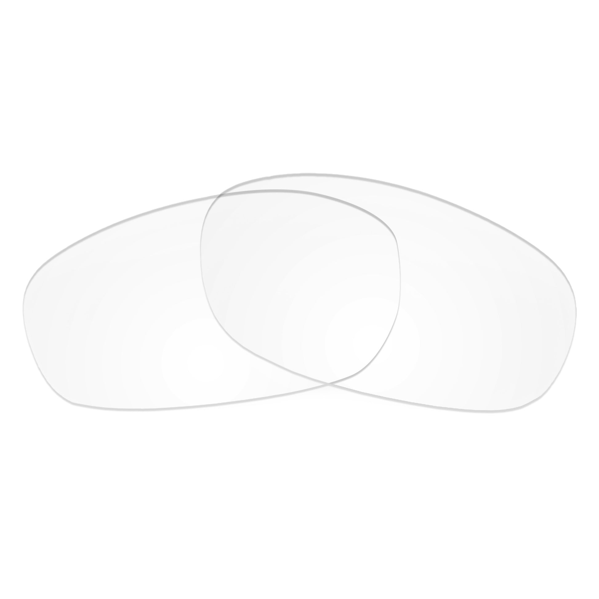 Revant replacement lenses for rounded rectangle sunglasses Non-Polarized Crystal Clear