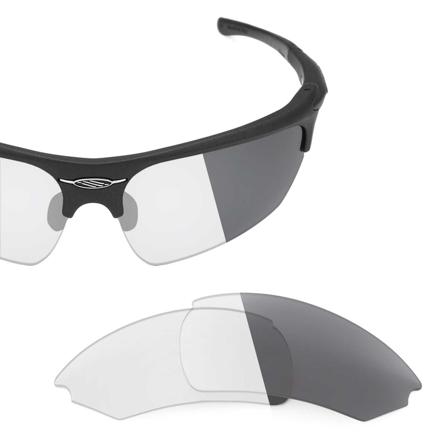 Rudy Project Noyz frame with Revant replacement Non-Polarized Adapt Gray Photochromic lenses
