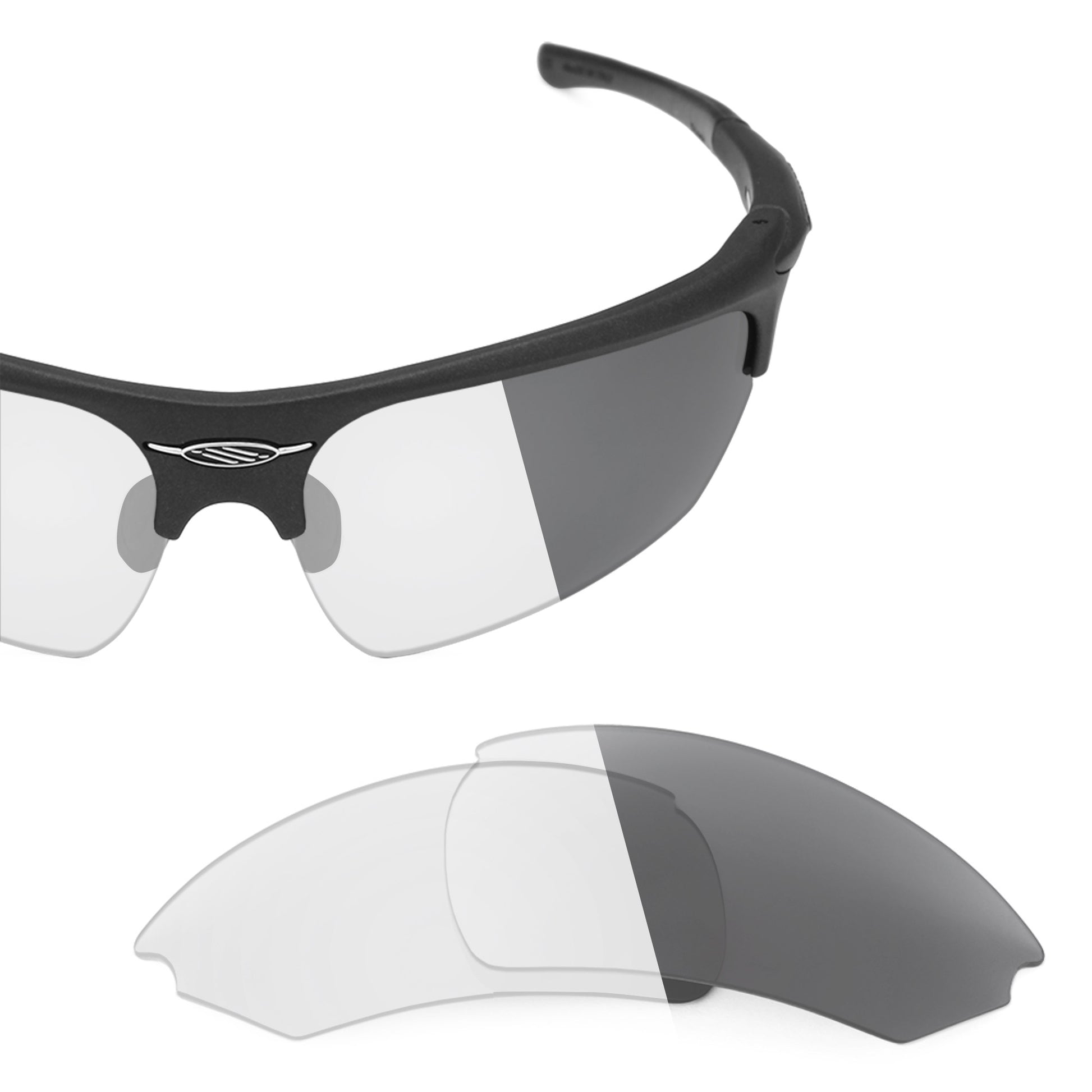 Rudy Project Noyz frame with Revant replacement Non-Polarized Adapt Gray Photochromic lenses