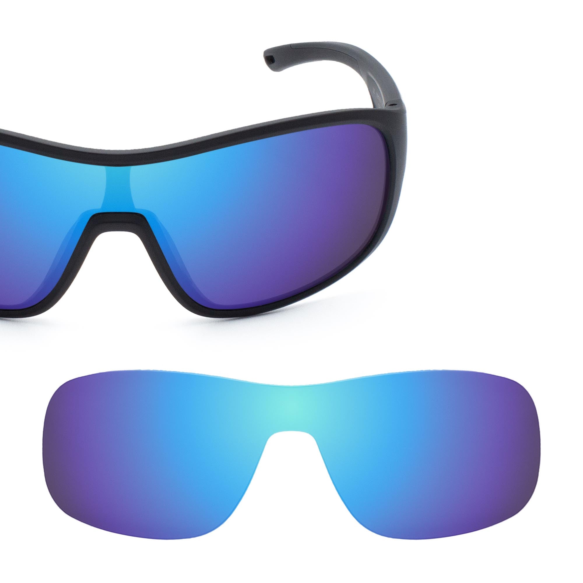 APEX Lenses Polarized Replacement Lenses For Smith Survey Sunglasses - Deep Blue Mirror, USA Made - View #2