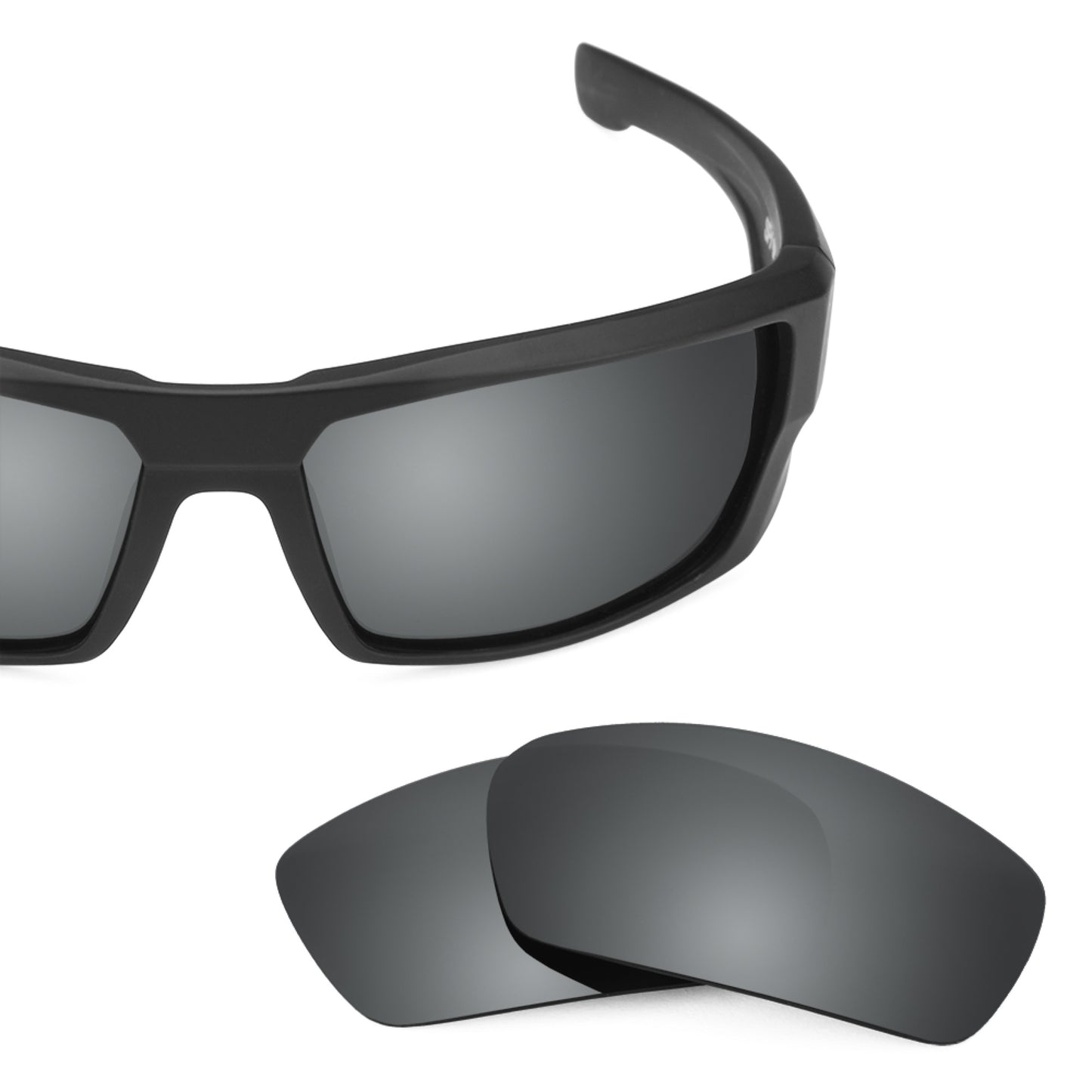 Spy Optic Dirk frame with Revant replacement Polarized Black Chrome lenses