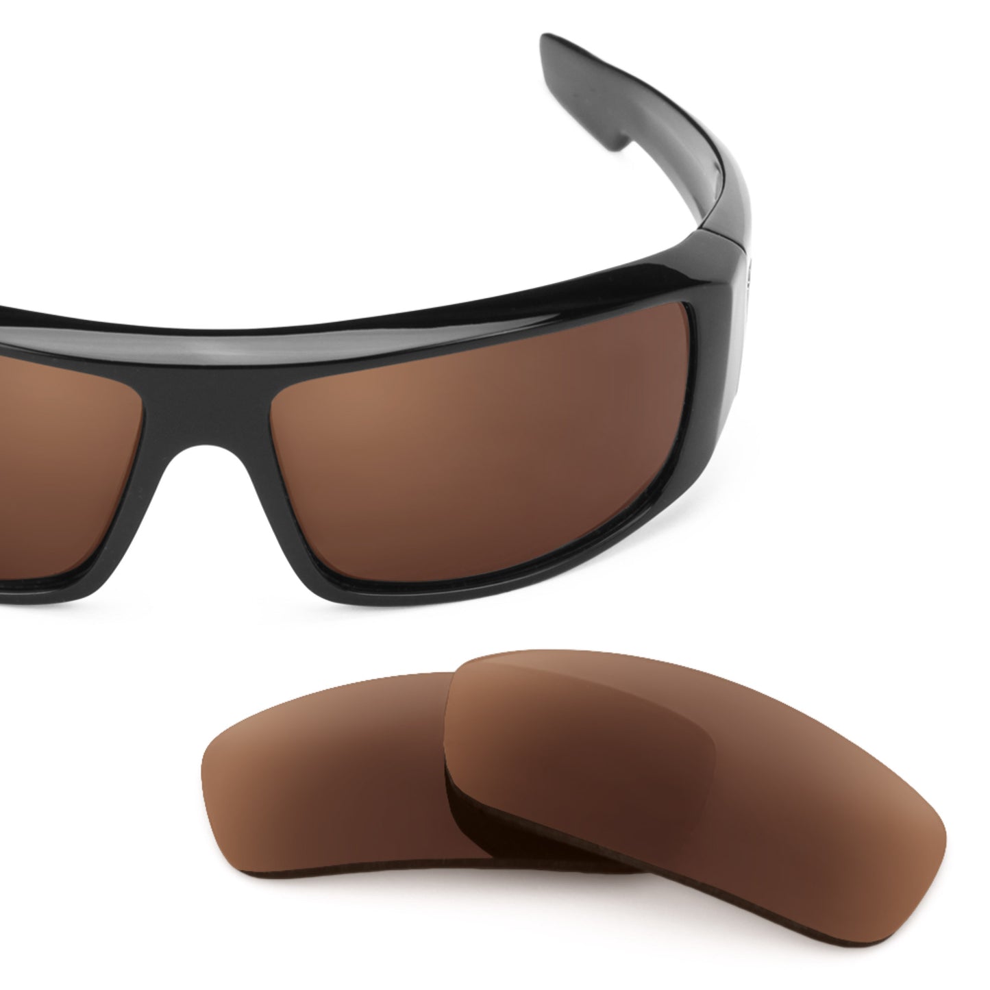 Spy Optic Logan frame with Revant replacement Polarized Dark Brown lenses