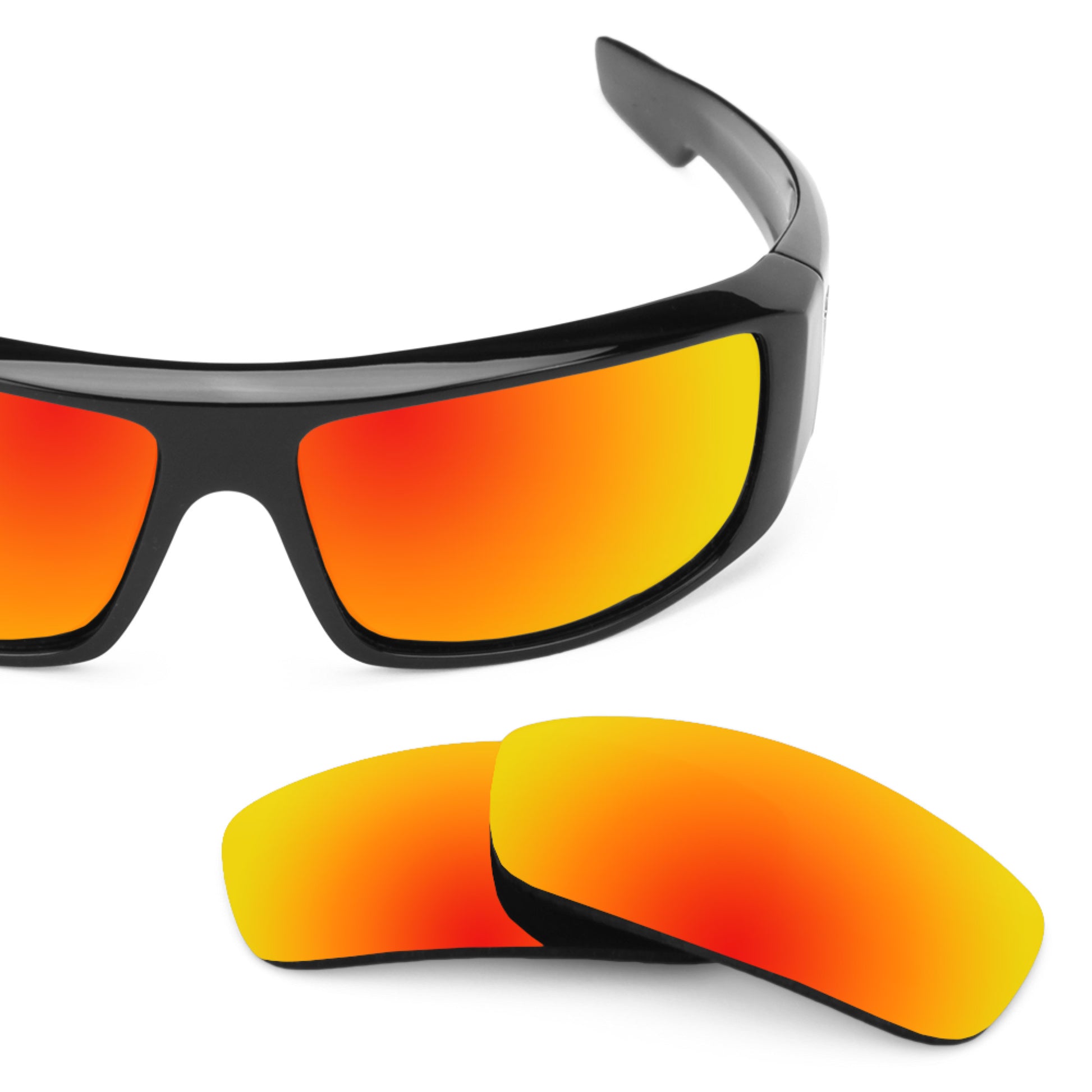 Spy Optic Logan frame with Revant replacement Polarized Fire Red lenses