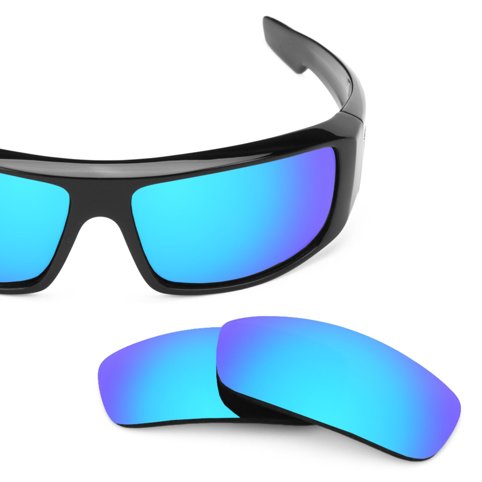 Spy Optic Logan frame with Revant replacement Polarized Ice Blue lenses