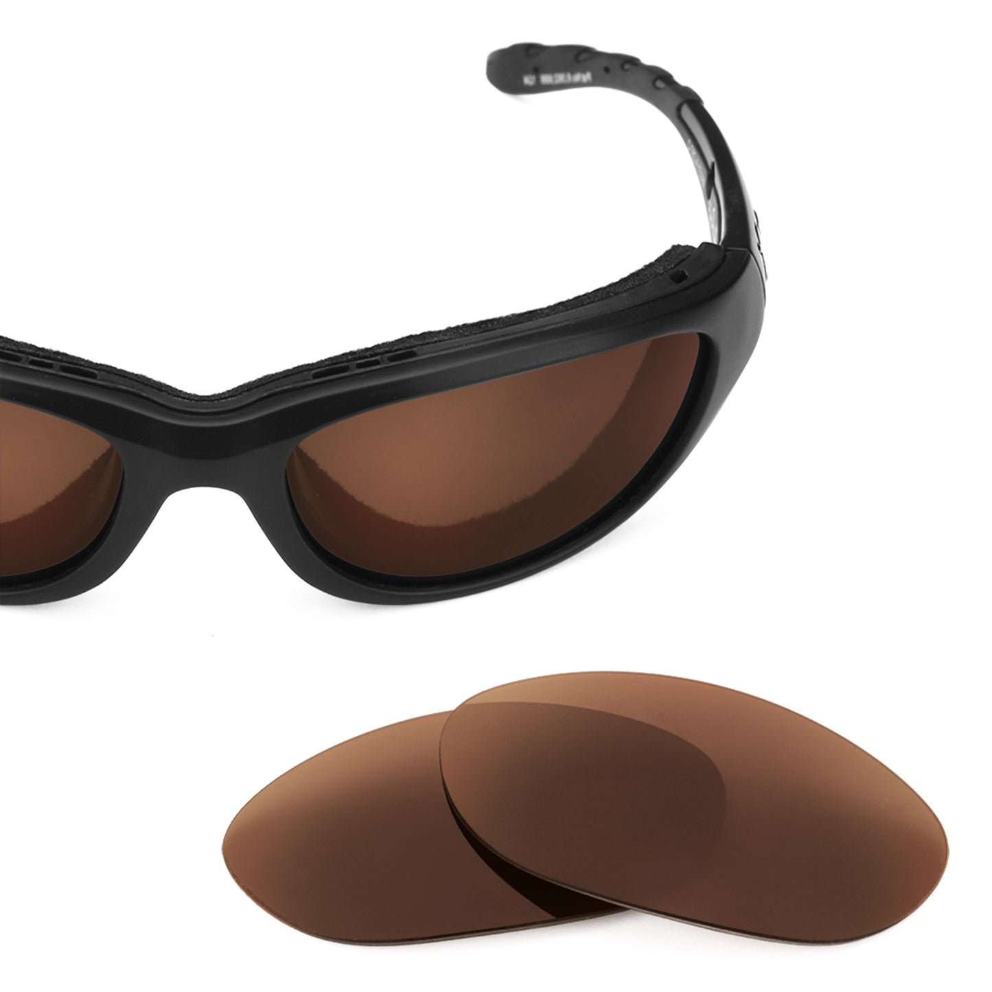 Wiley X Airrage frame with Revant replacement Polarized Dark Brown lenses