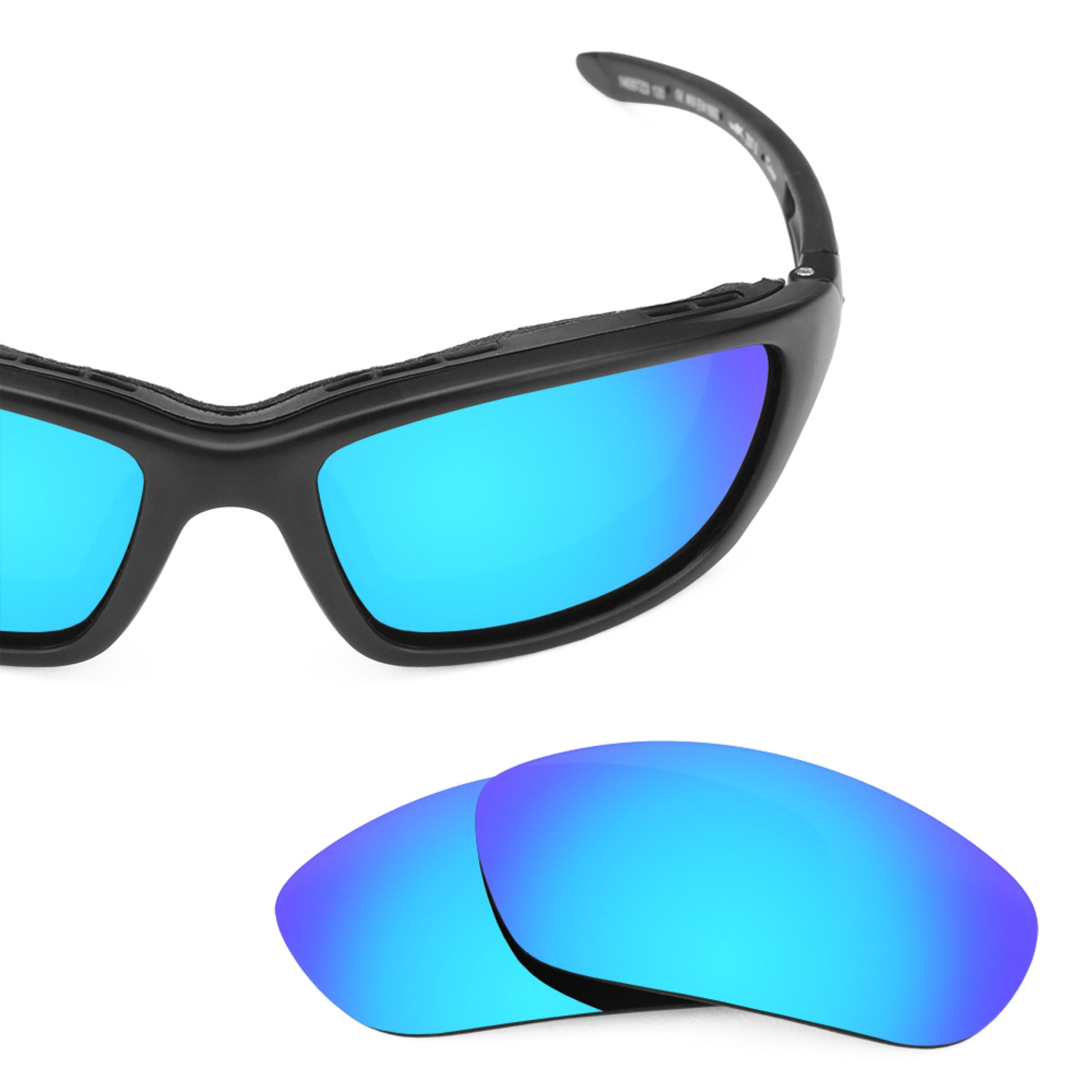Wiley X Brick frame with Revant replacement Polarized Ice Blue lenses