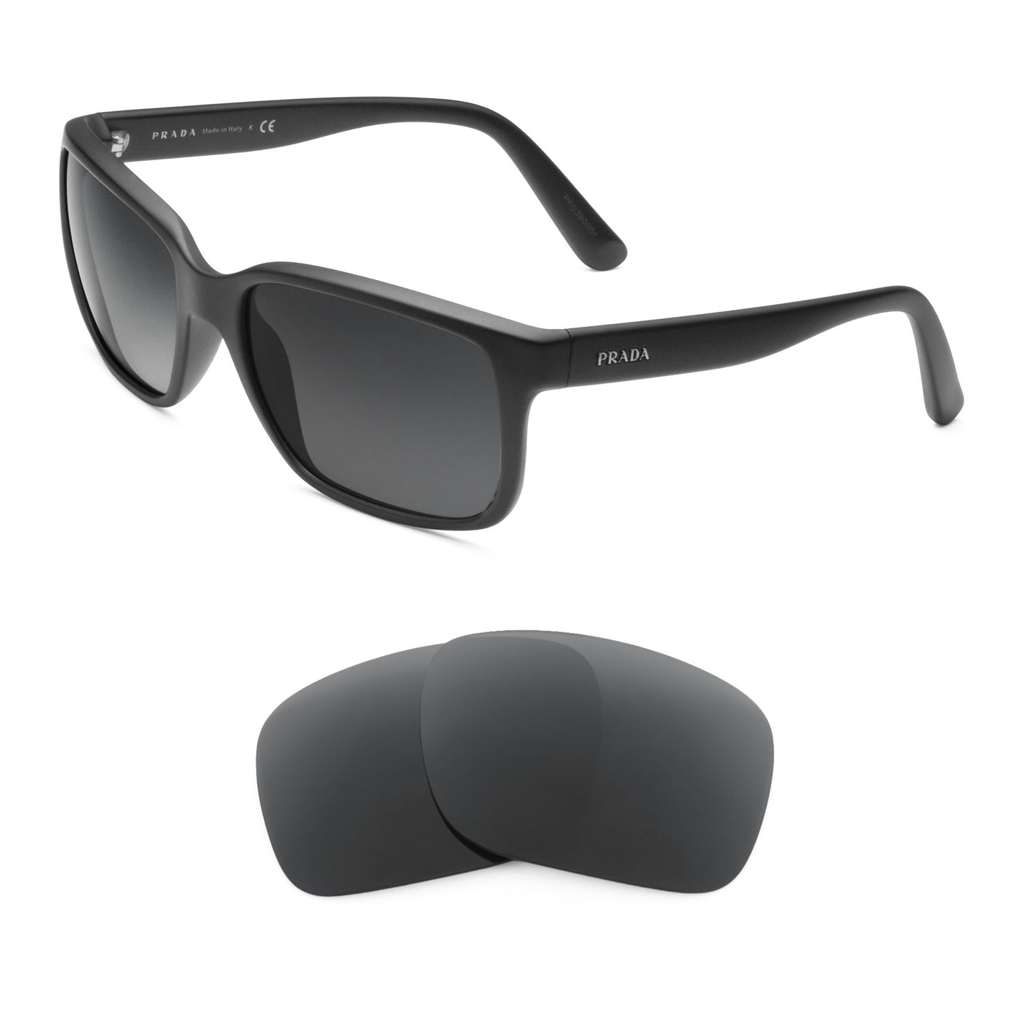 Prada SPR 21R sunglasses with replacement lenses