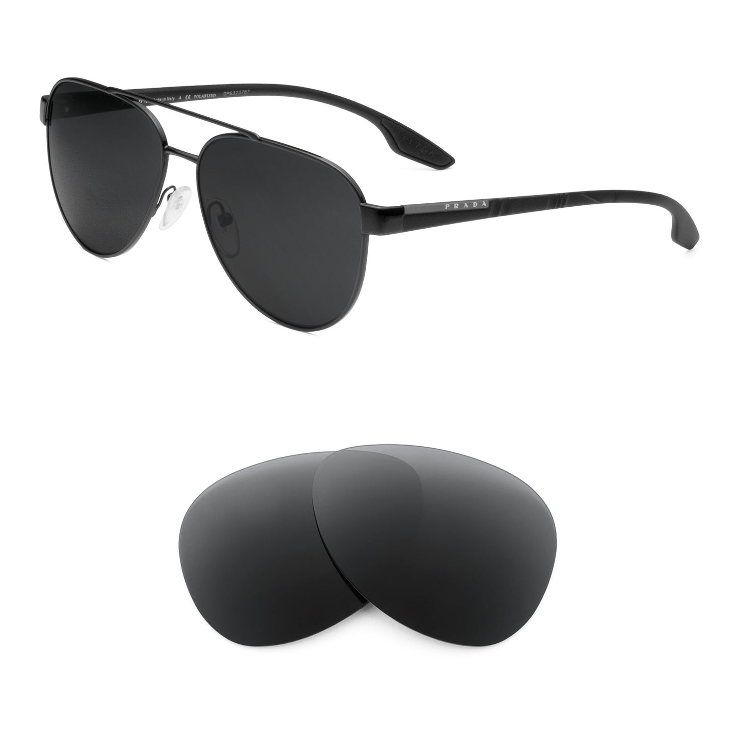 Prada SPS 54T sunglasses with replacement lenses