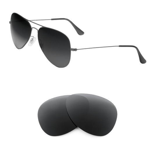 Ray-Ban Aviator Flat Metal RB3513M 56mm sunglasses with replacement lenses