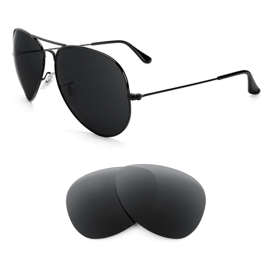 Ray-Ban Aviator Large Metal II RB3026 62mm sunglasses with replacement lenses