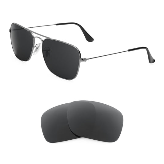 Ray-Ban Caravan RB3136 55mm sunglasses with replacement lenses