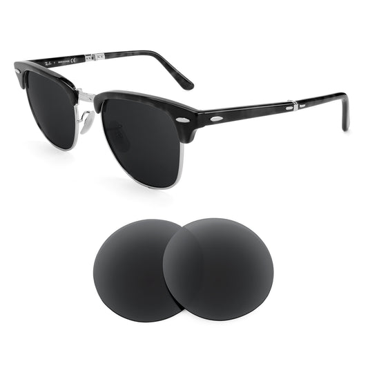 Ray-Ban Clubmaster Folding RB2176 51mm sunglasses with replacement lenses