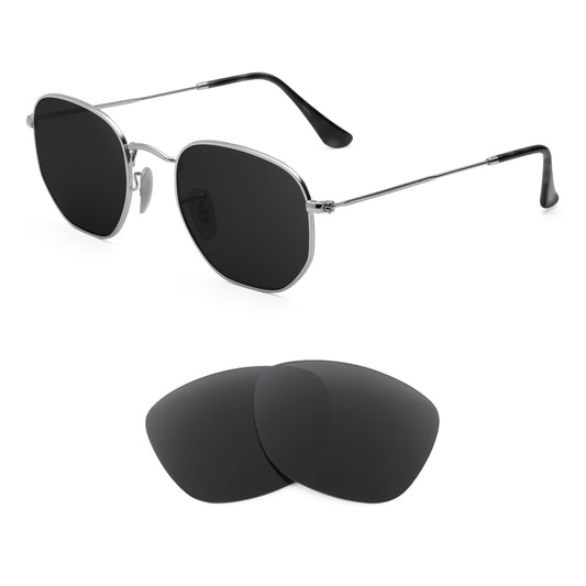 Ray-Ban Hexagonal RB3548N 51mm sunglasses with replacement lenses