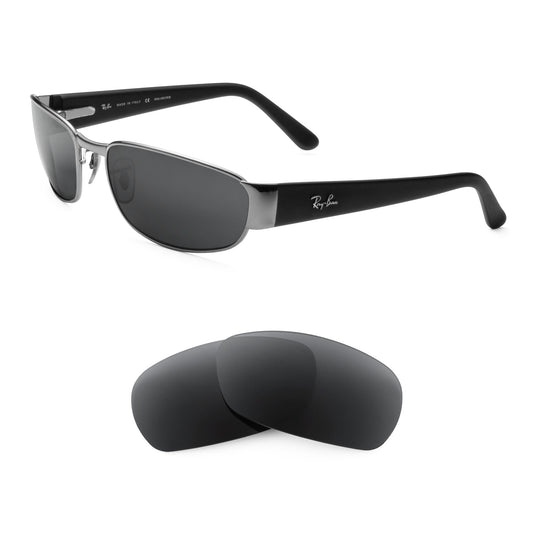 Ray-Ban Leather II RB3141 60mm sunglasses with replacement lenses