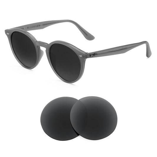 Ray-Ban RB2180F Low Bridge Fit 51mm sunglasses with replacement lenses