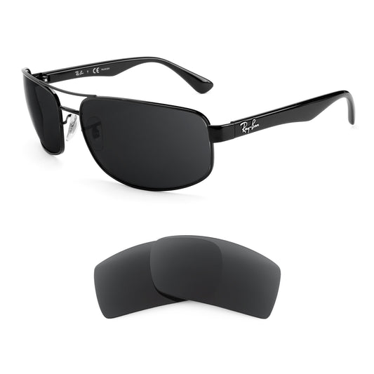 Ray-Ban RB3445 64mm sunglasses with replacement lenses