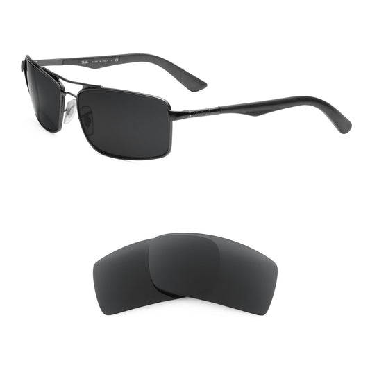 Ray-Ban RB3465 61mm sunglasses with replacement lenses