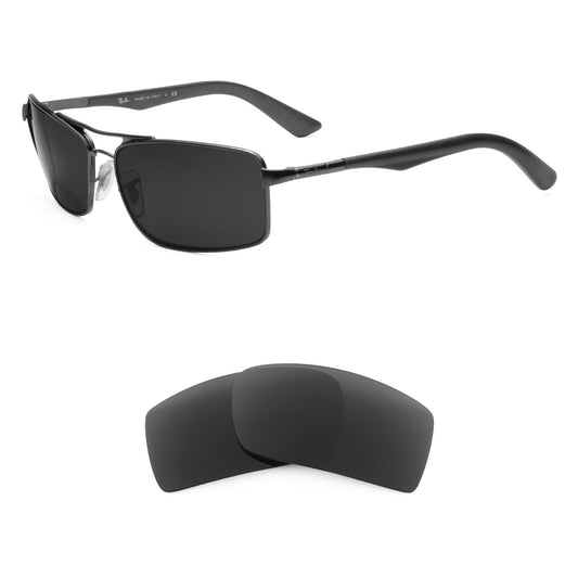 Ray-Ban RB3465 64mm sunglasses with replacement lenses