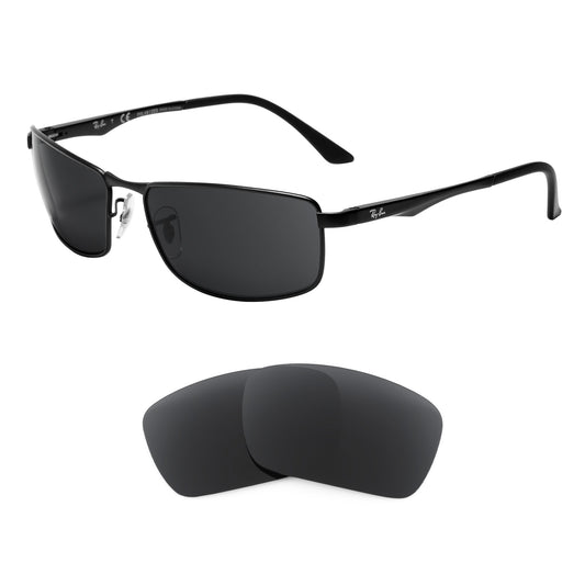 Ray-Ban RB3498 61mm sunglasses with replacement lenses