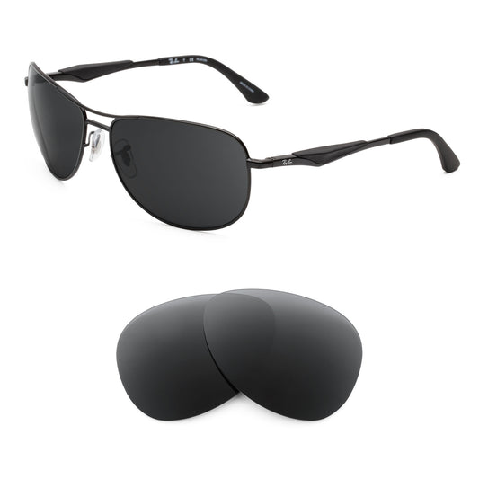 Ray-Ban RB3519 62mm sunglasses with replacement lenses