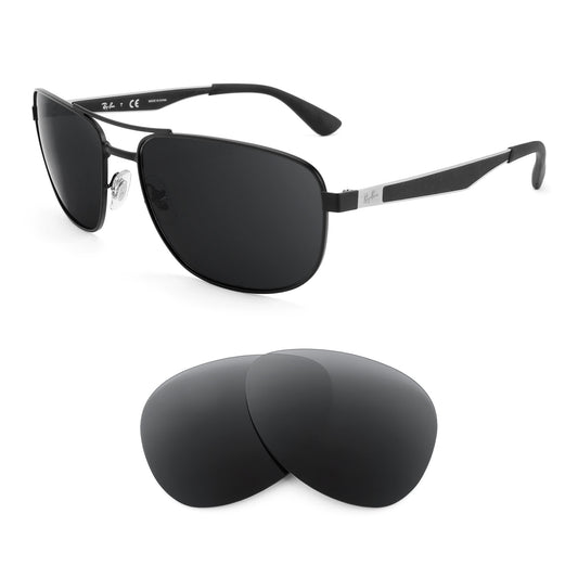 Ray-Ban RB3528 61mm sunglasses with replacement lenses