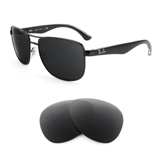 Ray-Ban RB3533 57mm sunglasses with replacement lenses