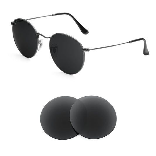 Ray-Ban Round Metal RB3447 53mm sunglasses with replacement lenses